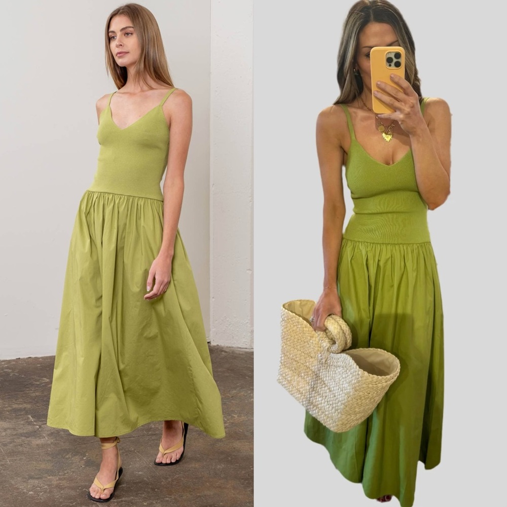 Moon River Nara Contrast Midi Dress